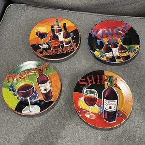 Cypress Home Merlot Pinot Noir Cabernet Shiraz Wine Plates